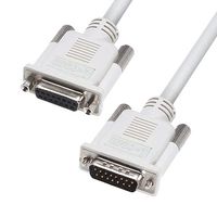 L-COM CS2N15MF-10 Cable de Computadora, Conector D-Sub Macho de 15 Posiciones, Receptáculo D-Sub de 15 Posiciones