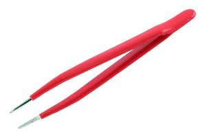 MULTICOMP PRO DT000050 Tweezer, General Purpose, Straight, Round, PVC, Carbon Steel Tip, 140 mm