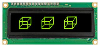 VISHAY O100H016AGPP5N0000 Graphic OLED, 100 x 16 Pixels, Green on Black, 5V, Parallel, SPI, 80mm x 36mm, -40 °C