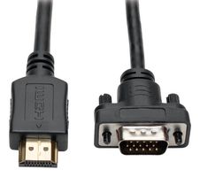 EATON TRIPP LITE P566-006-VGA Computer Cable, HDMI Plug, HD-15 Plug, 6 ft, 1.83 m, Black