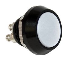 E-SWITCH PV5S64012 Vandal Resistant Switch, IP65, PV5 Series, 12 mm, SPST-NO DM, Off-(On), Round Domed, White