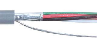 L-COM CS4-100 Multiconductor Cable, Shielded, 4 Conductor, 24 AWG, 100 ft, 30.48 m