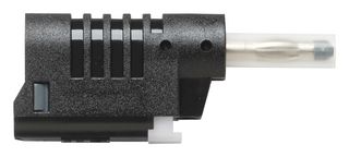 POMONA 73093-0 Banana Test Connector, Plug, Cable Mount, 36 A, 70 VDC, Nickel Plated Contacts, Black