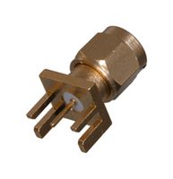 JOHNSON - CINCH CONNECTIVITY 142-0801-801 RF / Coaxial Connector, SMA Coaxial, Straight Plug, Board Edge / End Launch, 50 ohm, Brass