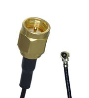 AIM CAMBRIDGE - CINCH CONNECTIVITY 415-0091-250 RF / Coaxial Cable Assembly, 9.84 ", 250 mm, 1.37mm, UMC Right Angle Plug, SMA Straight Plug