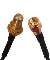 JOHNSON - CINCH CONNECTIVITY 415-0201-060 RF / Coaxial Cable Assembly, 5 ft, 1.52 m, RG174, SMA Bulkhead Jack, Reverse Polarity SMA Plug