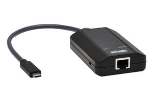 EATON TRIPP LITE B055-001-C Unidad Interfaz de Servidor, RJ45 Receptáculo a USB Tipo C Plug, Negro, Plástico, NetDirector B064