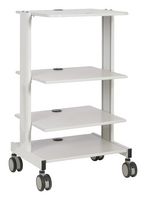 EATON TRIPP LITE WWSSRSTAA Estación De Trabajo Móvil, con 4 Estantes Ajustable, Ruedas con Bloqueo, 20Kg