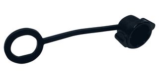SWITCHCRAFT/CONXALL 17295UV-B-WA Dust Cap / Cover, Black, IP Cap, Switchcraft MICRO-CON-X Series Panel Mount Connectors
