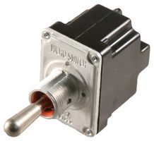 HONEYWELL 2TL517 Toggle Switch, MIL-Grade, (On)-Off-(On), DPDT, Non Illuminated, TL Series, 18 A, Panel Mount