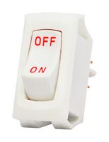 CARLING TECHNOLOGIES RSCA211-VB-B-1-V Rocker Switch, Off-None-On, SPST, Non Illuminated, Panel, Snap-In, Black, Curvette RSC Series