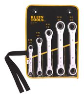 KLEIN TOOLS 68221 RATCHETING BOX WRENCH SET, 5PC