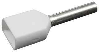 ABB - THOMAS & BETTS F8000 Wire Ferrule, Twin Wire, 20 AWG, 0.5 mm², 8 mm, White, Sta-Kon Series