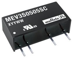 MURATA POWER SOLUTIONS MEV3S1212SC Convertidor CD/CD Pasante Aislado, ITE, SIP, 1:1, 3 W, 1 Salida, 12 V