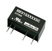 MURATA POWER SOLUTIONS MEV1S1505SC Convertidor CD/CD Pasante Aislado, ITE, SIP, 1:1, 1 W, 1 Salida, 5 V