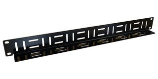 HAMMOND HCMP191UBK Cable Organizer, 1U, Black, Steel, Cable Panel, Hammond Racks, HCMP Series