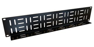 HAMMOND HCMP192UBK Horizontal Cable Manager Panel, 14-Gauge Steel, Black Powder Coated, 19" W x 3.5" H