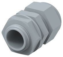 ENTRELEC - TE CONNECTIVITY 1SNG626122R0000 Cable Gland, 1/2" NPT, 6 mm, 12 mm, Nylon 6 (Polyamide 6), Light Grey, IP68