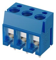 GCT TAH05-03-1-L-G Wire-To-Board Terminal Block, 5 mm, 3 Positions, 24 AWG, 14 AWG, Screw