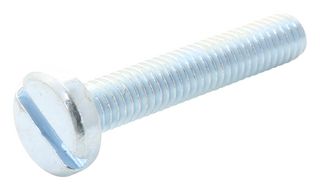 TR FASTENINGS M3.5 20 PSSTMC Z100 Tornillo, DIN 85, M3.5, 20 mm, Steel, Bright Zinc, Ranurada con Cabeza Alomada