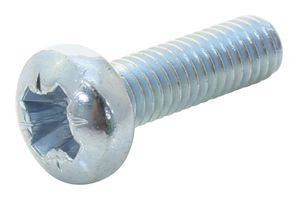 TR FASTENINGS M3.5 10 PRSTMC Z100 Tornillo, DIN 7985, M3.5, 10 mm, Steel, Zinc, Pozidriv de Cabeza Alomada Ahuecada