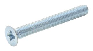 TR FASTENINGS M325KRSTMCZ100- Tornillo, DIN 965, M3, 25 mm, Steel, Bright Zinc, Pozidriv con Cabeza Avellanada / Plana