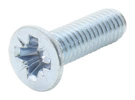 TR FASTENINGS M3.510KRSTMCZ100- Tornillo, DIN 965, M3.5, 10 mm, Steel, Bright Zinc, Pozidriv con Cabeza Avellanada / Plana