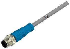 TE CONNECTIVITY T4151120004-003 Cable de Sensor, M12 Macho, Extremo Libre, 4 Contactos, 1.5 m, 4.9 ft, T415 Series