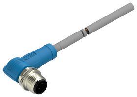 TE CONNECTIVITY T4151220005-003 Cable de Sensor, 90° M12 Macho, Extremo Libre, 5 Contactos, 1.5 m, 4.9 ft, T415 Series