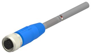 TE CONNECTIVITY T4151320008-003 Sensor Cable, M12 Receptacle, Free End, 8 Positions, 1.5 m, 4.9 ft, T415 Series