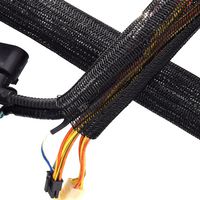 MULTICOMP PRO MP009018 Sleeving, Self-Closing Braided Wrap, PE (Polyester), Black, 25 mm, 25 m, 82 ft