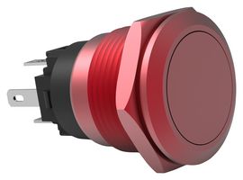CARLING TECHNOLOGIES AV1-3B211N-N00 Vandal Resistant Switch, AV Series, 19 mm, SPST-NO, SPST-NC, Maintained, Round Flush, Red