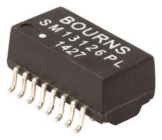 BOURNS SM13126PEL Transformador Ethernet & LAN, 10/100 Base-TX PoE, 2 Puertos, 1:1, 350 µH, 1.5 kV, Surface Mount