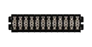 EATON BUSSMANN KUX12 Panel Mount Barrier Terminal Block, 2 Row, 12 Positions, 22 AWG, 6 AWG, 15.9 mm, 60 A
