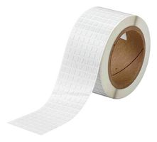BRADY THT-70-729-20 Marcador de Cable, Thermal Transfer, Blank (No Legend), 6.35mm x 6.35mm, PI (Polyimide), White