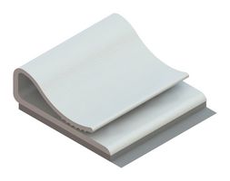 ESSENTRA COMPONENTS CFCC-8-05A-RT Fastener, Adhesive Backed Flat Cable Clamp, 6.4 mm, PPE (Polyphenylene Ether) / PS (Polystyrene)