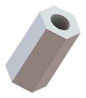 ESSENTRA COMPONENTS HS-8-8 SPACER, PVC, 9.5MM X 25.4MM