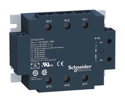 SCHNEIDER ELECTRIC SSP3A250P7R Relevador de Estado Sólido, 3PST-NO, 50 A, 530 VAC, Montaje en Panel, Tornillo