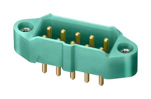 HARWIN M300-MV31045M1 Cabezal de Pin, Negro / Verde, Cable-a-Tarjeta, 3 mm, 2 Líneas, 10 Contactos, Recto Agujero Pasante