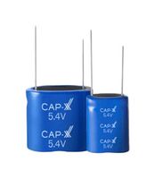 CAP-XX GY25R56E14S474RN Supercapacitor, 0.47 F, 5.5 V, Conexión Radial, -20%, +50%, 8.8 mm, 1000 horas a 70°C