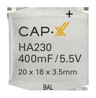 CAP-XX HA230F Supercapacitor, 0.4 F, 5.5 V, Soldar, ± 20%