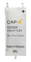 CAP-XX HS230F Supercapacitor, 1.2 F, 5.5 V, Soldar, ± 20%