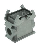 HARTING 19300100272 Conector Uso Rudo, 2 x M32, Base, Montaje en Panel, Entrada Lateral, Cuerpo de Aluminio, 2 levas