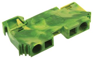 WAGO 283-607 DIN Rail Mount Terminal Block, 2 Positions, 24 AWG, 6 AWG, 16 mm², Clamp