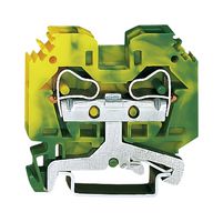 WAGO 284-107 Standard Terminal Block, 284 Series, 1 Contacts, 10 mm, DIN Rail Mount, 8 AWG