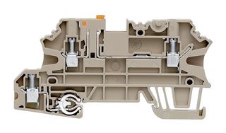 WEIDMULLER 1143030000 Bloque de Terminal c/Montaje en Riel DIN, Desconexión de Prueba, 3 Posiciones, 26 AWG, 12 AWG