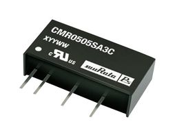 MURATA POWER SOLUTIONS CMR0505SA3C Isolated Through Hole DC/DC Converter, ITE, SIP, 1:1, 750 mW, 1 Output, 5 V