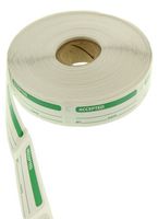 TE CONNECTIVITY QLL401 Label, Legend, 19.1 mm, 50.8 mm, Paper, Accepted (By, Date)