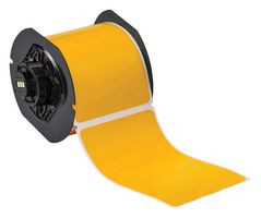 BRADY B30-25-595-BLNKYL Etiqueta, Thermal Transfer Printable, 101.6mm x 152.4mm, Vinilo, Amarillo, 175, B30 Series