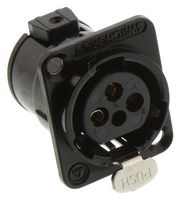 SWITCHCRAFT/CONXALL E3FSCB XLR Connector, 3 Contacts, Socket, Panel Mount
